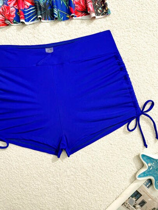 طقم تانكيني حريمي Swim Lushoire طقم سباحة تانكيني بحمالات مع طباعة نباتات استوائية للنساء، ملابس سباحة عطلات عادية