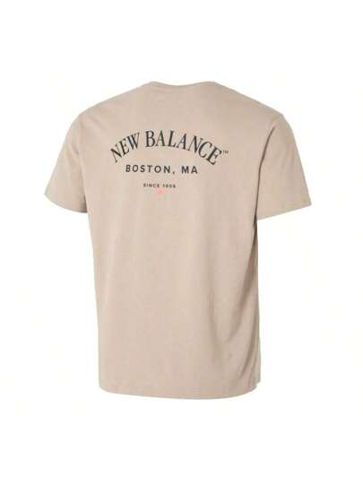 New Balance تي شيرت تيشيرت قصير الأكمام قابل للتنفس، ملابس رياضية نشطة للرجال للجري واللياقة البدنية والتدريب AMT51374-SOT