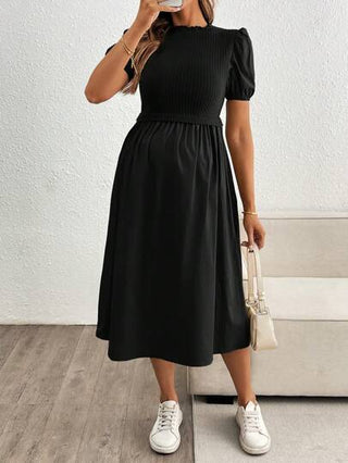 MaterniWear فستان الحمل ذو أكمام بوف ضيق وأنيق