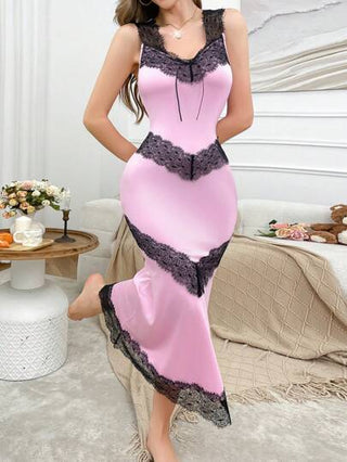 طقم تانكيني حريمي فستان نوم أنيق للنساء بتصميم جسم مشدود من الدانتيل والحشوة الجانبية بتصميم ذيل السمكة
