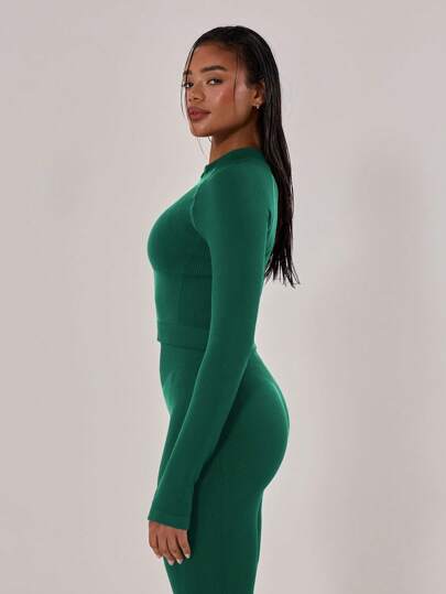 Musera Sport ملابس علوية رياضية بأكمام طويلة ومقصرة مع تفاصيل خياطة الوصلات، ملائمة لأنشطة رياضية مثل البادل والتنس والبيكلبول