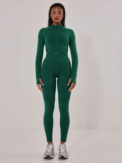 Musera Sport ملابس علوية رياضية بأكمام طويلة ومقصرة مع تفاصيل خياطة الوصلات، ملائمة لأنشطة رياضية مثل البادل والتنس والبيكلبول