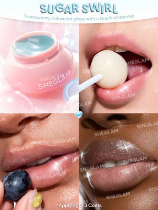 SHEGLAM مرطب شفاه "هيدرا جيلي بوكيت"-Sugar Swirl عيد الأب التخرج عيد الميلاد العطلة الربيع الصيف Y2K فاخر أزياء مكياج مستحضرات التجميل حفل شاطئ سفر تخييم في الهواء الطلق المدرسة الحرم الجامعي رحلة مهرجانات ديكور هدية حاضر وردة فتاة تنكر أفضل لون سحر أجواء