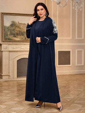 Al Najma عباءة عربية بسيطة وأنيقة للسيدات بمقاسات كبيرة، مناسبة للصيف، ثوب محتشم