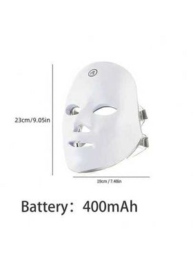 قناع وجه علاجي ب- 7 ألوان - قابل للشحن عبر USB، خالي من العطور، درجة صالون للعناية المنزلية - هدية عيد مثالية للنساء
