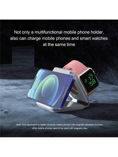 شاحن لاسلكي ثلاثي الاستخدام متوافق مع هاتف iPhone 12/13/14/15/16، 3/Pro، وساعة Apple Watch، محطة شحن لاسلكية قابلة للطي مغناطيسية للسفر