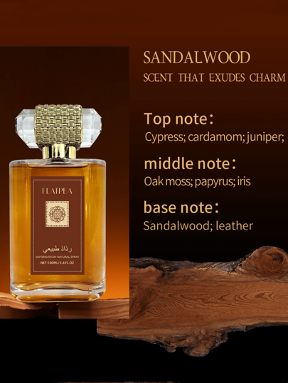 رذاذ العطر بعطر الصندل للرجال سعة 3.4 أونصة سائلة، عطر قوي وطويل الأمد، مناسب للاستخدام اليومي، المواعدة، العطلات والحفلات، هدية مثالية للرجال في عيد الحب وأعياد الميلاد