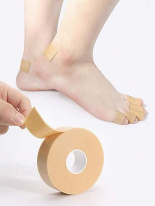 1 لفة من القطن الهوائي لحماية الكعب من الاحتكاك، وسادات الأصابع، وسادة كعب عالي، شريط حذاء غير مرئي للأحذية والكاحل والأصابع