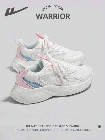 WARRIOR زوج أحذية رياضية كاجوال للنساء، حذاء رياضي سهل الارتداء منخفض، منفذ للهواء ولّين القاع