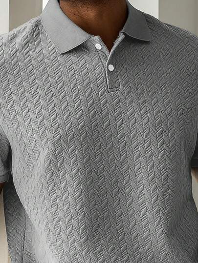 Manfinity CasualCool قميص بولو كاجوال / مكتبي للرجال أكمام قصيرة ذو لون أحادي