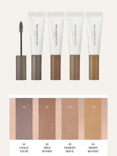 Rom&nd كارا حواجب رومند 02 رائحة خشبية ناعمة، لمسات خفيفة لتأثير مكياج مخملي ناعم، تقنية تنفس الحواجب النباتية، نسيج شعر بني رمادي، لمسة مخملية بلون الشاي الأخضر البارد، ربطة ريش محمرة بلون الكراميل، طقم نحت الحواجب المحمول، مكياج كوري، 9 جرام / 0.32 أونص