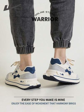WARRIOR أحذية رياضية قابلة للتنفس للرجال، خفيفة الوزن ومريحة، تصميم عصري وبسيط، مناسبة للارتداء طوال العام، مقاومة للتآكل والارتداء اليومي، أحذية تدريب وركض