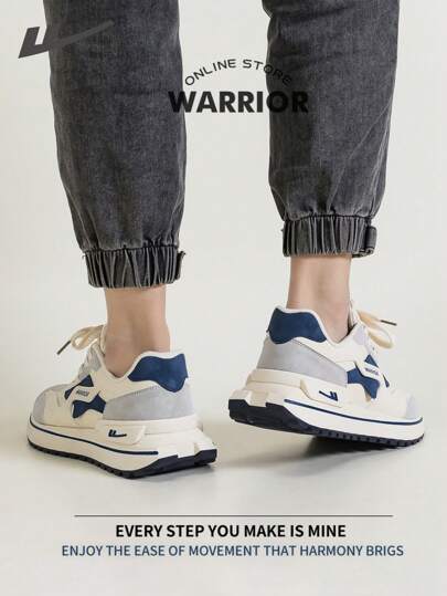 WARRIOR أحذية رياضية قابلة للتنفس للرجال، خفيفة الوزن ومريحة، تصميم عصري وبسيط، مناسبة للارتداء طوال العام، مقاومة للتآكل والارتداء اليومي، أحذية تدريب وركض