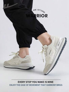 WARRIOR أحذية رياضية قابلة للتنفس للرجال، خفيفة الوزن ومريحة، تصميم متواضع وعصري، مناسبة للارتداء طوال العام، مقاومة للتآكل والارتداء اليومي، أحذية تدريب وركض