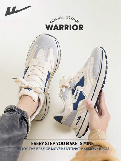 WARRIOR أحذية رياضية قابلة للتنفس للرجال، خفيفة الوزن ومريحة، تصميم عصري وبسيط، مناسبة للارتداء طوال العام، مقاومة للتآكل والارتداء اليومي، أحذية تدريب وركض