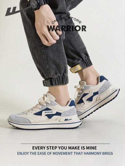 WARRIOR أحذية رياضية قابلة للتنفس للرجال، خفيفة الوزن ومريحة، تصميم عصري وبسيط، مناسبة للارتداء طوال العام، مقاومة للتآكل والارتداء اليومي، أحذية تدريب وركض
