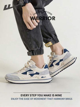 WARRIOR أحذية رياضية قابلة للتنفس للرجال، خفيفة الوزن ومريحة، تصميم عصري وبسيط، مناسبة للارتداء طوال العام، مقاومة للتآكل والارتداء اليومي، أحذية تدريب وركض