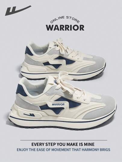 WARRIOR أحذية رياضية قابلة للتنفس للرجال، خفيفة الوزن ومريحة، تصميم عصري وبسيط، مناسبة للارتداء طوال العام، مقاومة للتآكل والارتداء اليومي، أحذية تدريب وركض