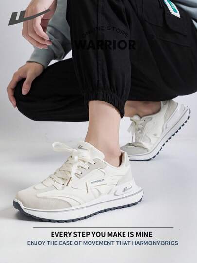 WARRIOR أحذية رياضية قابلة للتنفس للرجال، خفيفة الوزن ومريحة، تصميم متواضع وعصري، مناسبة للارتداء طوال العام، مقاومة للتآكل والارتداء اليومي، أحذية تدريب وركض