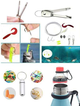 8 / 12 قطعة من معدات البقاء في الأماكن المفتوحة ، طقم البقاء في البرية ، طقم الإنقاذ والبقاء على قيد الحياة ، المعدات الأساسية للتخييم والتنزه والتسلق والدراجات