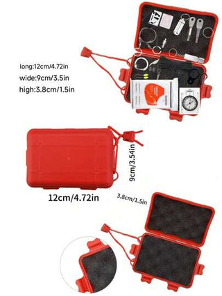 8 / 12 قطعة من معدات البقاء في الأماكن المفتوحة ، طقم البقاء في البرية ، طقم الإنقاذ والبقاء على قيد الحياة ، المعدات الأساسية للتخييم والتنزه والتسلق والدراجات