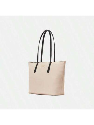 Kate Spade حقيبة كبيرة نايلون من نوع كيت بلون بيج دافئ ذات سعة كبيرة مع سحاب، حقيبة كتف خفيفة الوزن للنساء
