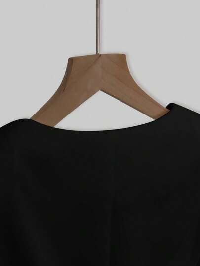 SHEIN LUNE معطف كاجوال أنيق للسيدات بخصر سحاب صلب، لباس عمل، للتخرج