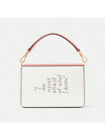 Kate Spade حقيبة كتف خفيفة الوزن للنساء بمقبض علوي وحزام قابل للتعديل، حقيبة مربعة صغيرة من الجلد