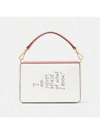 Kate Spade حقيبة كتف خفيفة الوزن للنساء بمقبض علوي وحزام قابل للتعديل، حقيبة مربعة صغيرة من الجلد