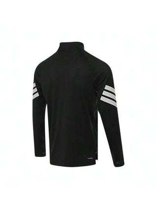Adidas تي شيرت تريكو بأكمام طويلة و زيبر 1/4 بياقة رجالي، سلسلة GYM+، TJW7567