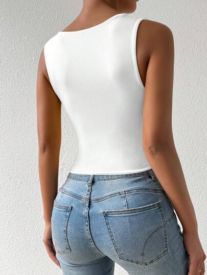 PETITE ملابس علوية مريحة أساسية بأكمام قصيرة باللون الأبيض ، ملابس علوية أساسية ، ملابس علوية خروج ، ملابس علوية صيفية للنساء ، ملابس شاطئ