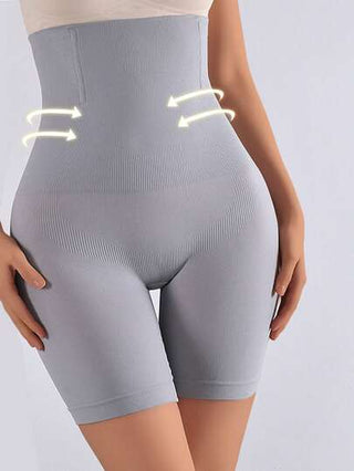 شورت نسائي ذو خصر عالٍ سلس والمشكل للبطن شد وتنحيف للنساء، مناسب للفترة ما بعد الولادة للشد والرفع والنحافة