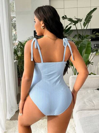 SHEIN بذلة سباحة قطعة واحدة مقاس كبير، فاخرة وأنيقة، مناسبة للصيف