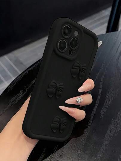 غطاء هاتف وردي قطعة واحدة يحتوي على فيونكة 3D جميلة، متعدد الوظائف بسيط متوافق مع هواتف آيفون 12/13 برو ماكس، هونر X7، جالكسي A56 5G، انفينيكس سمارت 8، انفينيكس هوت 40i، سبارك 20، سبارك 20C، سبارك جو 2024، ريدمي نوت 14 5G، موتو E22/E22i، أوبو A54