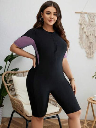 Swim SPRTY قطعة واحدة بدلة سباحة تنك توب مع شورت للنساء متناسبة الحجم، ملابس إطلالة عطلة شاطئ رياضية كاجوال