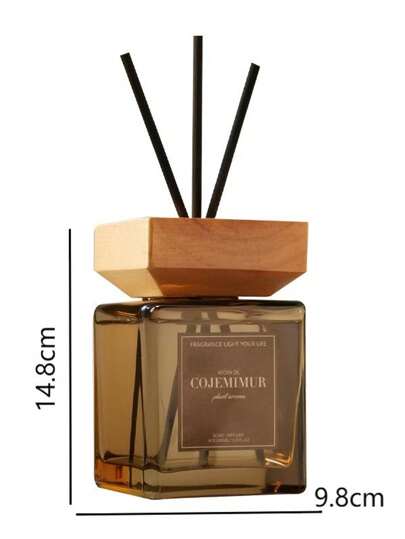 1 طقم 500 مل (16.9 أونصة سائلة) من مجموعة فتيل الأريج، عطر أساسي فاخر بدون لهب، عصا ذات رائحة طويلة الأمد مناسبة للمنزل والغرفة والصالة والحمام، ديكور أنيق، هدية عيد الحب، مُعطر للهواء، مُعطر السيارة
