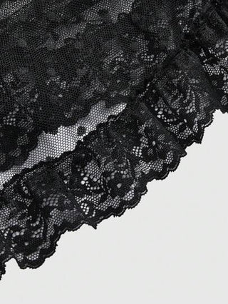 لانجيري حريمي ROMWE Goth قميص نوم بشكل غوطيكي من قماش الشباك مع حلقة فولاذية قطعة واحدة