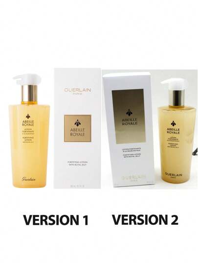 Guerlain لوشن بتقوية من الخلية الملكية من أبيل رويال 300مل. هذه الصيغة المؤثرة المحفزة للحواس مكونة من 98% من المكونات ذات المنشأ الطبيعي. تم تصنيعها للجميع أنواع البشرة، حتى الحساسة منها، إنها تعيد ضبط البشرة بحيث تستعيد حالتها المثلى