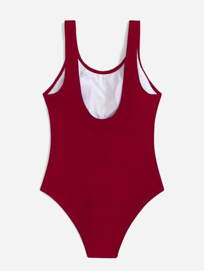 مايوه حريمي قطعة واحدة Swim Lushoire بدلة سباحة قطعة واحدة لون واحد للإجازات والأوقات العادية للنساء