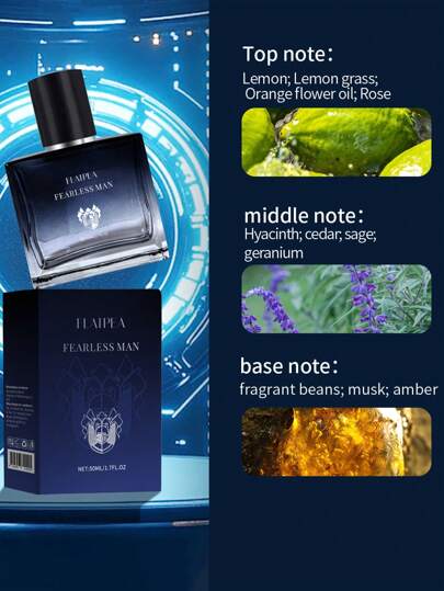 زجاجة عطر فرمون للرجال سعة 50 مل/1.7 أونصة سائلة، عطر فاخر للجاذبية للنساء ، رائحة طبيعية وتدوم لفترة طويلة ، خشبية منعشة، سعة كبيرة ومتينة ، هدية رائعة لعيد الحب