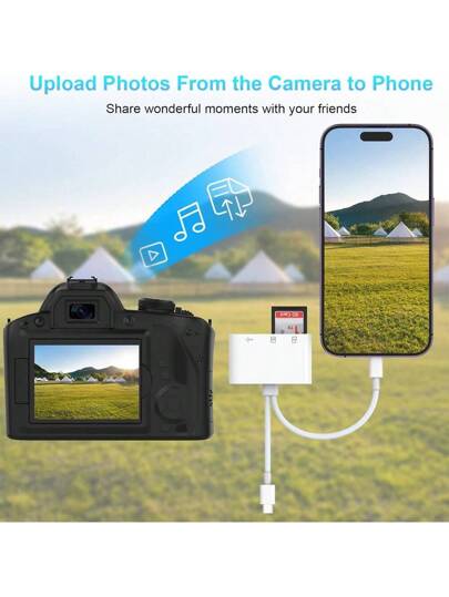 قارئ بطاقة SD 2 في 1 ، محول USB ، قارئ بطاقة ذاكرة بمنفذ USB 3.0 مناسب لجميع أجهزة iPad وSeries والهواتف الذكية ، تشغيل سهل وفوري