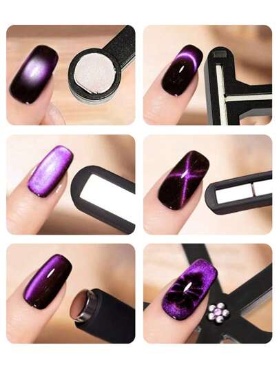 Beautizon Nailartlab 1 قطعة أدوات متعددة الوظائف لطلاء الأظافر بطريقة عين القطة، أدوات صالون الأظافر الجل الأشعة فوق البنفسجية، مناسب للاستخدام المنزلي وصالونات الأظافر DIY