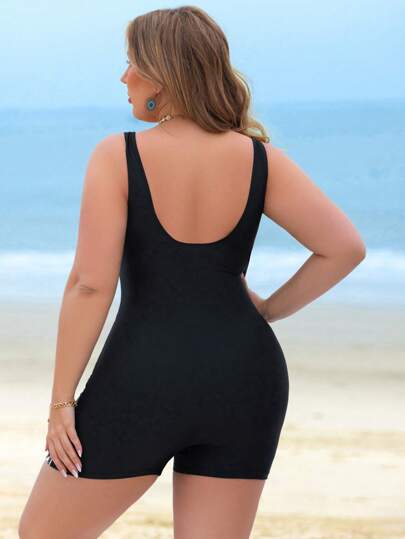 Swim SPRTY بدلة السباحة قطعة واحدة للسيدات ذوات القياسات الكبيرة، طباعة أشجار جوز الهند، الخصر النحيف والمثير، أربطة الكتف قابلة للتعديل، مناسبة للعطلات والعمل والترفيه