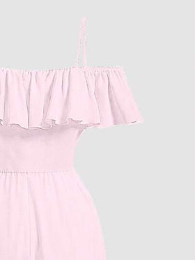 SHEIN Explorewe البدلة الحريمي ذات الكتف المفتوح الأسود ، صيفي