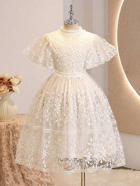 SHEIN فستان أميرة حفل عيد ميلاد أنيق من الدانتيل للفتيات المراهقات