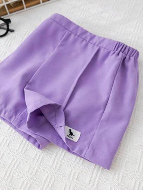 SHEIN مجموعة قميص أكمام قصيرة أبيض عملي وشورت بخصر مطّاطي مناسبة لصبي رضيع، مناسبة لحفلات عيد الميلاد والأعياد والمناسبات والزفاف والأنشطة والتعميد والاحتفال بعيد الميلاد الأول وحفلة الطفل الجديد، 2 قطعة