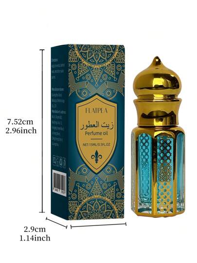 عطر نسائي عطري براحة الزهور 15مل ، رول بول زيت أساسي من ألب نايت ، عطر مريح بفرشاة الرول ، رائحة خفيفة وطويلة الأمد تتوهج بالأناقة النسائية ، فاخر لكلا الجنسين في قارورة محمولة مزخرفة بطبعات ذهبية
