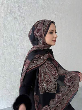 وشاح مطبوع من الشيفون، وشاح رأس فاخر وأنيق بألوان رجعية للنساء، يمكن استخدامه كوشاح رأس أو وشاح أو إكسسوار ردائي أو نقاب للنساء، مناسب للارتداء مع الفساتين