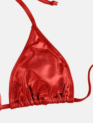 طقم تانكيني حريمي Swim Basics مجموعة ملابس سباحة من ملابس علوية بخصر عالي وسفلي مصمت