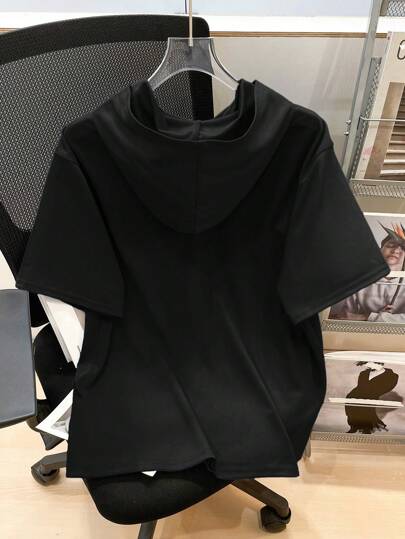 SHEIN تي شيرت مطبوع برسومات ألعاب للمراهقين ،أكمام قصيرة مخصر ، كاجوال لفصل الصيف